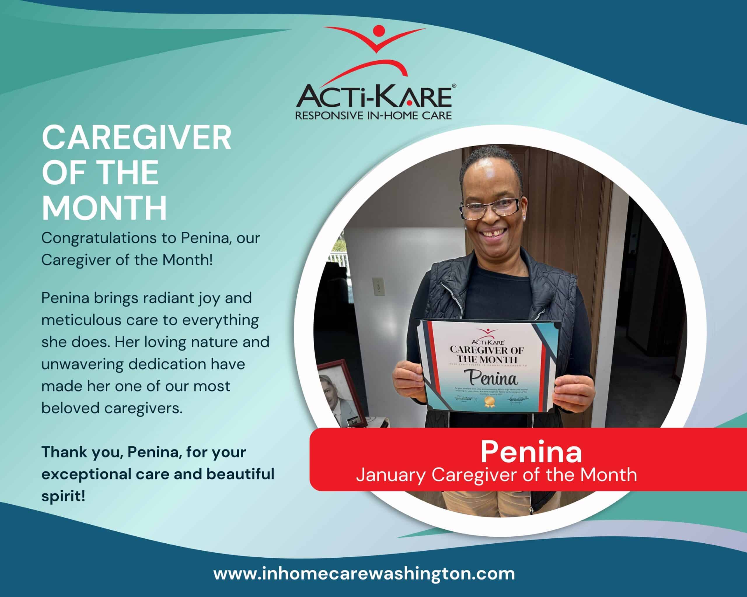 Meet Penina, Our January Caregiver of the Month! Meet Penina, Our January Caregiver of the Month!