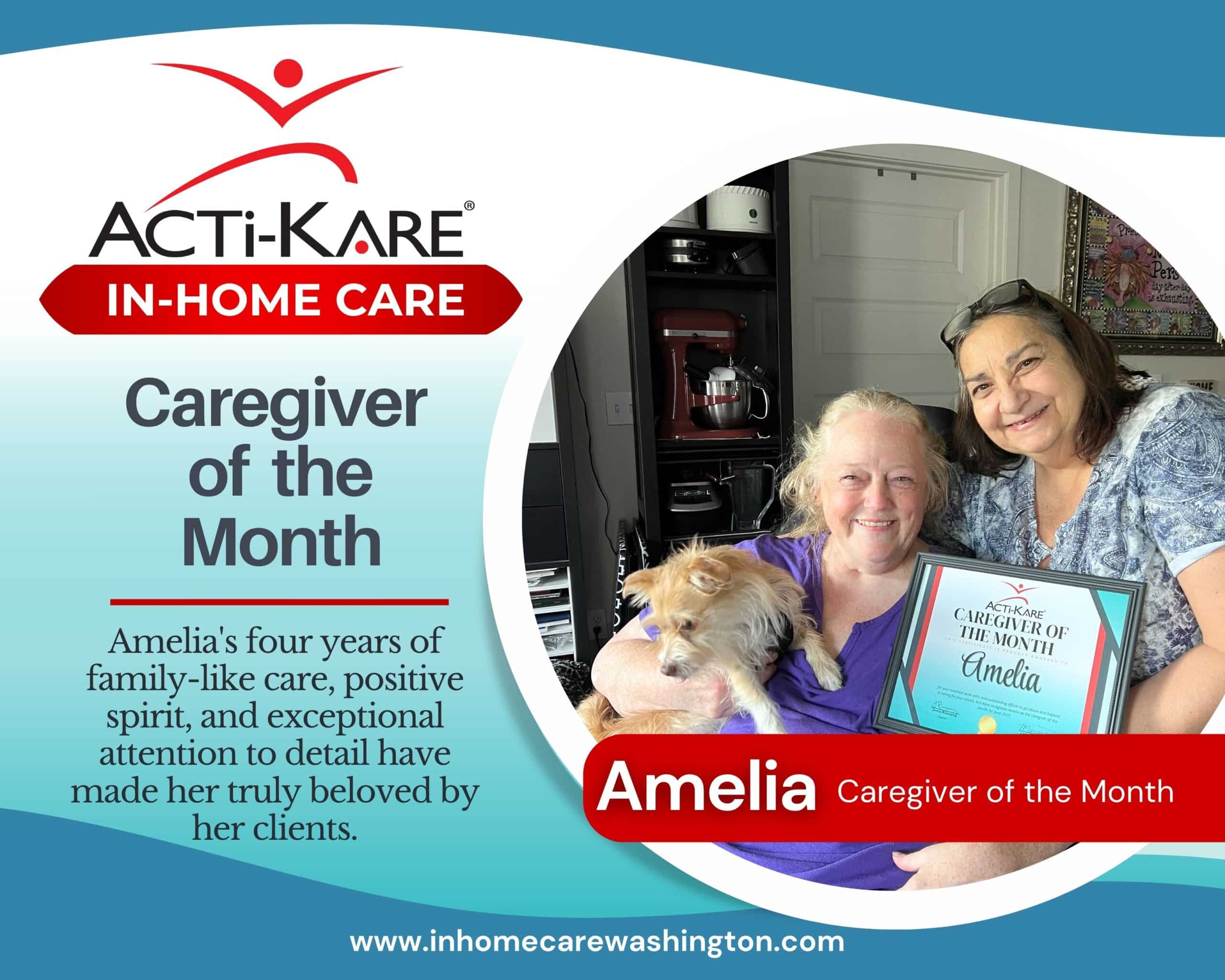 Meet Amelia, Our Caregiver of the Month! Meet Amelia, Our Caregiver of the Month!