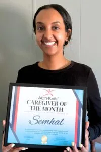 Caregiver Semhal Acti Kare Edmonds Seattle Home Care
